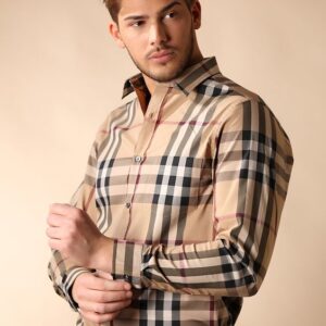 New Arrival BURBERRY Long Sleeve Button Shirt for Men Hot