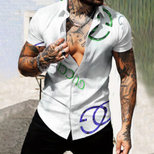 MEN'S  BUTTON SHIRT-GCY-DRG00010561