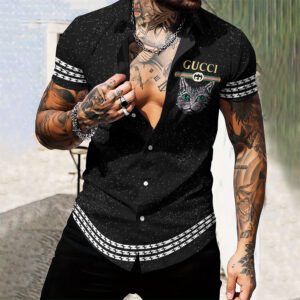 MEN'S  BUTTON SHIRT-GCY-DRG00010540