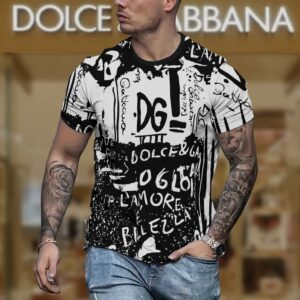 New 2024 – D Luxury Brand Premium T-Shirt Outfit For Men