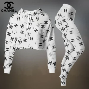 Premium Cropped Hoodie Leggings Set