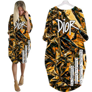 Batwing Pocket Dress Luxury Brand