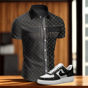 LUXURY-Short Sleeve Button Shirt x AF1 Sneaker